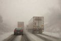 Winter Driving Conditions Royalty Free Stock Photo