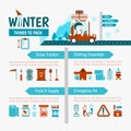 Winter Driving packing list infographics