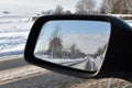 Winter driving in snow Royalty Free Stock Photo