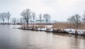 Winter in a Dutch river area Royalty Free Stock Photo