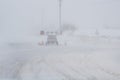 Winter Emergency Road Closure Dufferin County, Ontario Royalty Free Stock Photo