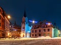 Winter evening walk in old Riga