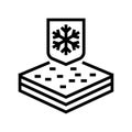 winter fabrics properties line icon vector illustration