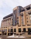 Winter facade of The Edgewater, hotel resort in downtown Madison, Wisconsin Royalty Free Stock Photo