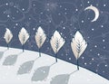 Winter fairy night Royalty Free Stock Photo