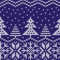 Winter fairy tale jacquard knitted seamless pattern