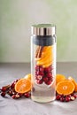 Winter or fall refreshing infused water