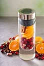 Winter or fall refreshing infused water