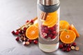 Winter or fall refreshing infused water