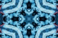 Winter fantasy abstract background. Kaleidoscopic geometric ornament. Decorative polygonal mosaic pattern