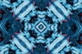 Winter fantasy abstract background. Kaleidoscopic geometric ornament. Decorative polygonal mosaic pattern