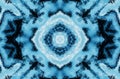 Winter fantasy abstract background. Kaleidoscopic geometric ornament. Decorative polygonal mosaic pattern