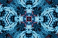 Winter fantasy abstract background. Kaleidoscopic geometric ornament. Decorative polygonal mosaic pattern