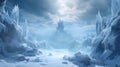 Winter fantasy, snowfall weaves a story of wonder through snowdrifts, a magical winter kingdom
