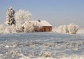 Winter farm Royalty Free Stock Photo