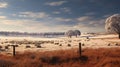 Winter Farm: A Delicately Rendered Australian Landscape With Sheep