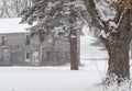 Winter farm in Michigan USA Royalty Free Stock Photo