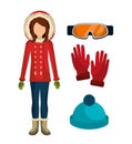 Winter fashion clothes and accesories