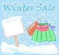 Winter Fashion Sale Stickers Royalty Free Stock Photo