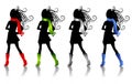 Winter Fashion Silhouettes 3 Royalty Free Stock Photo