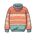 Winter fashion sweather knitted wool icon