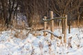 Winter fence Royalty Free Stock Photo