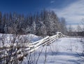 Winter fence Royalty Free Stock Photo