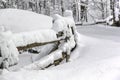 Winter fence coolnest Royalty Free Stock Photo