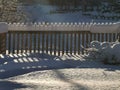 Winter fence snow Royalty Free Stock Photo