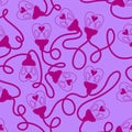 Illumination seamless light heart bulbs pattern for Christmas wrapping and valentines print and kids accessories