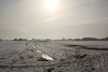 Winter field close to Konstancin Jeziorna