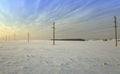Winter field , power Royalty Free Stock Photo