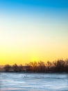 Winter fields at sunrise Royalty Free Stock Photo