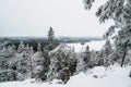 Winter in Finland covered in snow Royalty Free Stock Photo