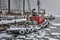 Winter fire boat