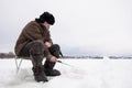 Winter fishing Royalty Free Stock Photo