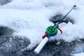 Winter fishing, winter russet Royalty Free Stock Photo