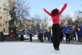 Winter fitness Boulevard Royalty Free Stock Photo