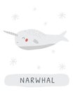 Winter flashcard. Learning English words for kids