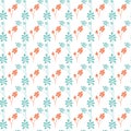 Winter Florals Vector Pattern Design Royalty Free Stock Photo