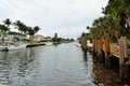 Waterway in Pompano Beach Florida Royalty Free Stock Photo