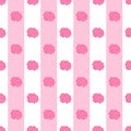 Camellia Flower motif color sweet tone half drop repeat seamless vector pattern background