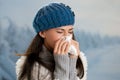 Winter flu and fever Royalty Free Stock Photo