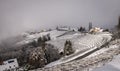 Winter landscape with wineyards Austria Royalty Free Stock Photo