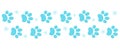 Winter snowy footpath animal stripe dog pawprints vector design Royalty Free Stock Photo