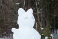 Winter forest snowman for celebration design Royalty Free Stock Photo