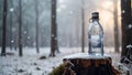 Winter Forest Water Refreshment Royalty Free Stock Photo