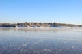 Winter forests on the frozen fjord Royalty Free Stock Photo