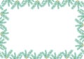 Hand draw vector square frame with branches of coniferous trees for invitations, greeting cards and wallpaper design. Royalty Free Stock Photo