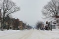 Winter Frankfort Michigan Street Scene